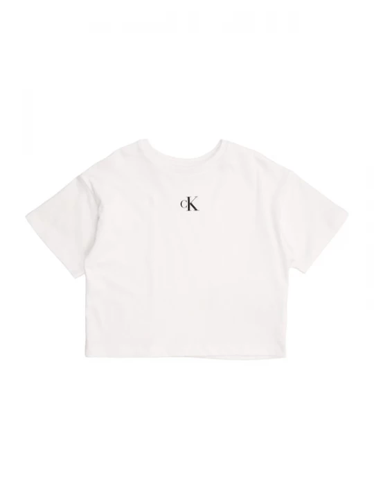 Foto van product Calvin Klein Jeans Shirt 'Monogram Logo Boxy' zwart / wit