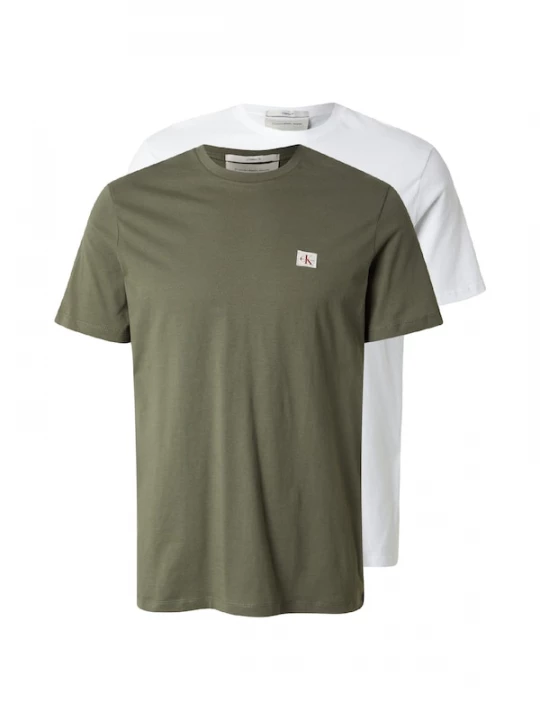 Foto van product Calvin Klein Jeans Shirt 'Monologo Patch T' groen / wit