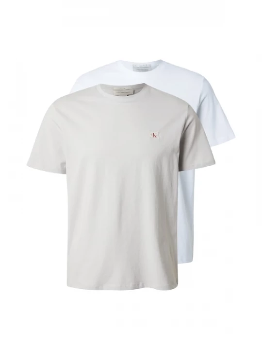 Foto van product Calvin Klein Jeans Shirt 'Monologo Patch T' stone grey / wit