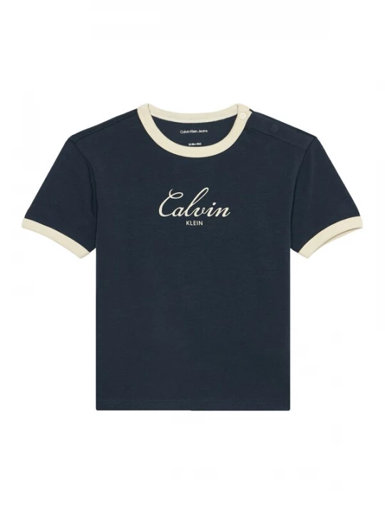Foto van product Calvin Klein Jeans Shirt nachtblauw / offwhite