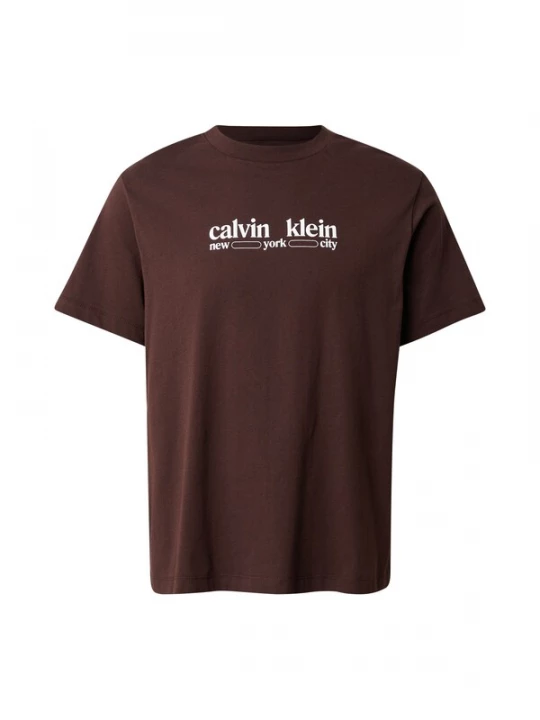 Foto van product Calvin Klein Jeans Shirt 'NYC' bruin / wit