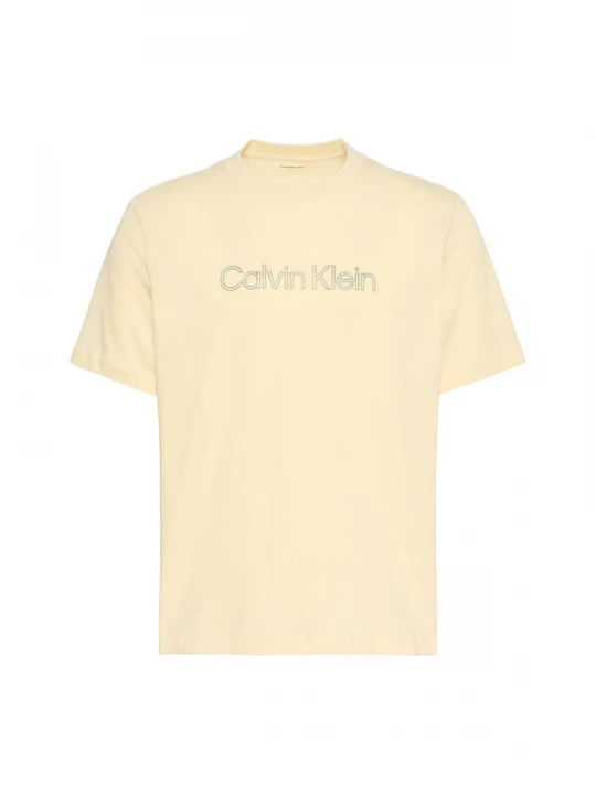 Foto van product Calvin Klein Jeans Shirt pasteelgeel / donkergroen