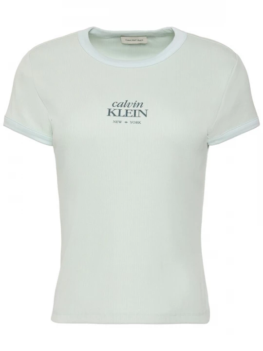 Foto van product Calvin Klein Jeans Shirt pastelgroen / zwart