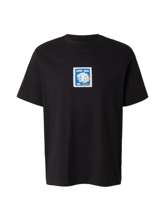 Foto van product Calvin Klein Jeans Shirt 'Postage Stamp Graphic' beige / blauw / zwart / wit