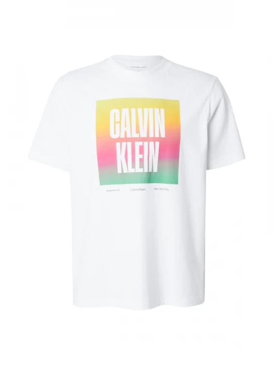 Foto van product Calvin Klein Jeans Shirt 'PRIDE26' geel / lichtgroen / pink / wit