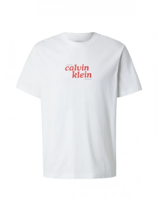 Foto van product Calvin Klein Jeans Shirt 'Relaxed Logo' rood / zwart / wit