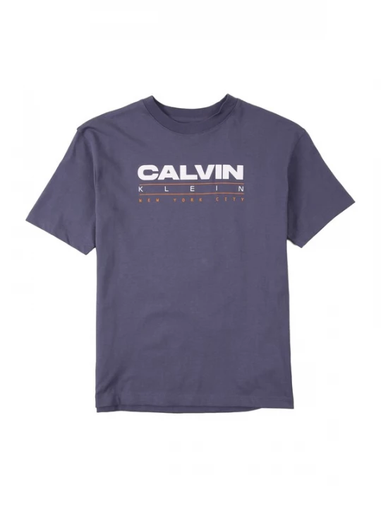Foto van product Calvin Klein Jeans Shirt saffier / oranje / wit