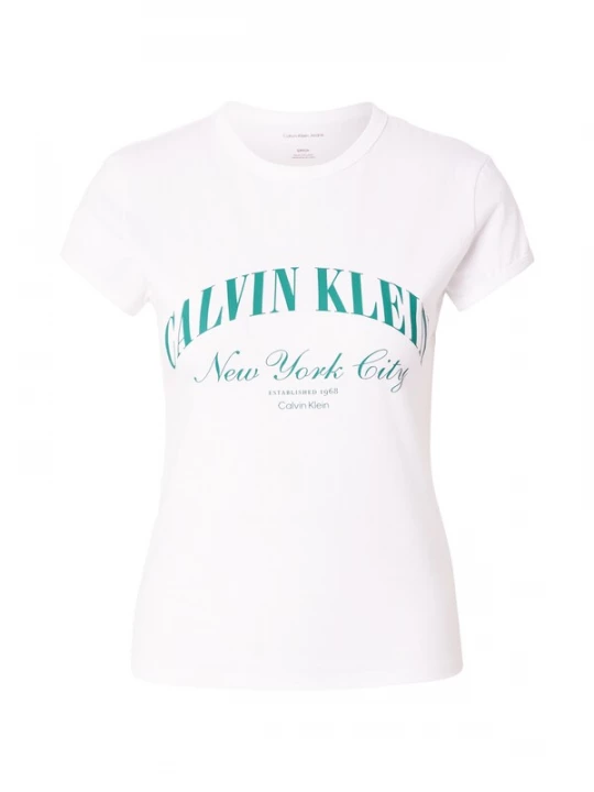 Foto van product Calvin Klein Jeans Shirt smaragd / wit