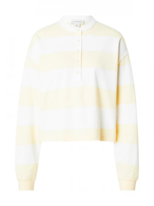 Foto van product Calvin Klein Jeans Shirt 'VARSITY' pasteelgeel / wit