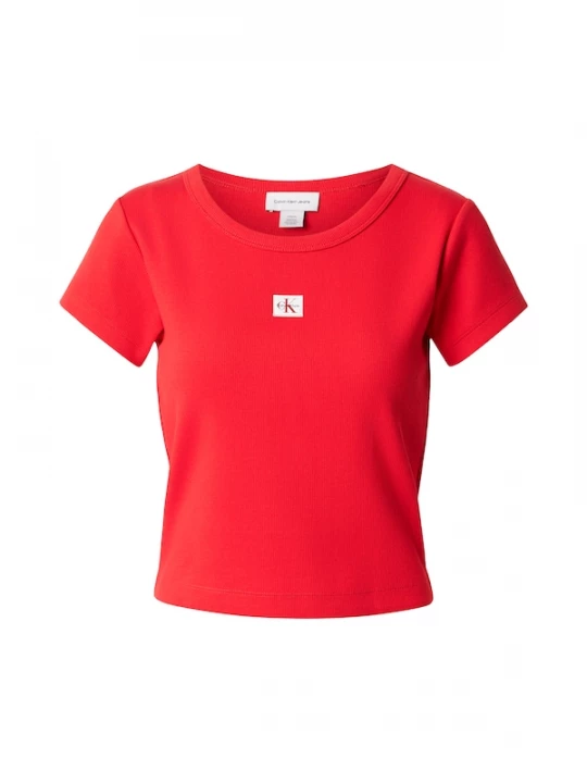 Foto van product Calvin Klein Jeans Shirt 'Woven Label Baby' rood