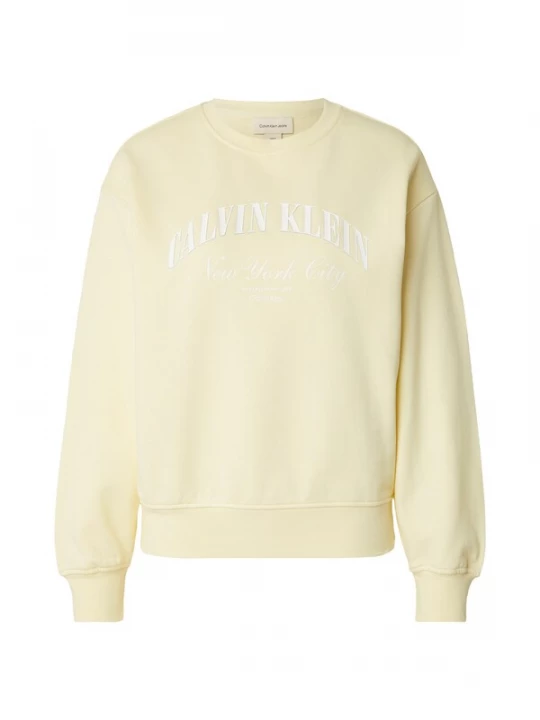 Foto van product Calvin Klein Jeans Sweatshirt pasteelgeel / wit