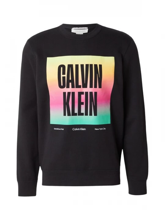 Foto van product Calvin Klein Jeans Sweatshirt 'PRIDE' geel / lichtgroen / rosa / zwart