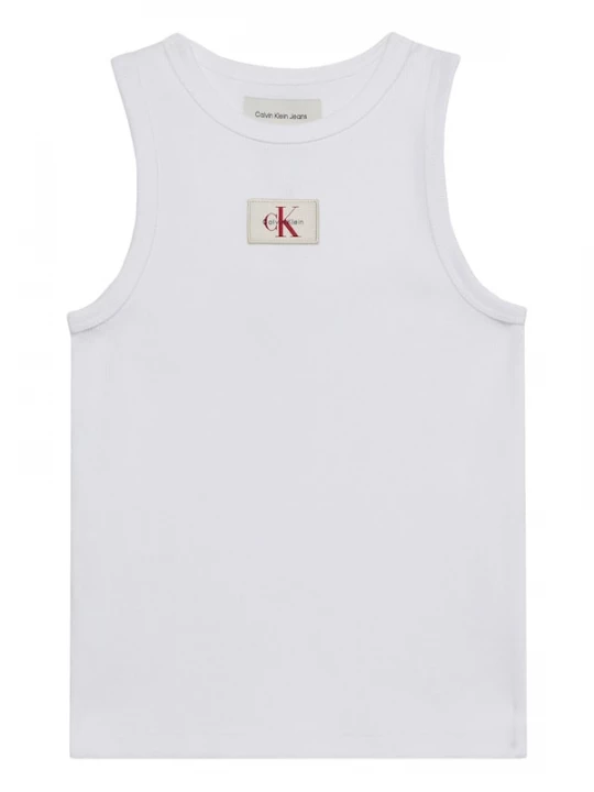 Foto van product Calvin Klein Jeans Top 'Monologo Patch Tank' merlot / wit / offwhite