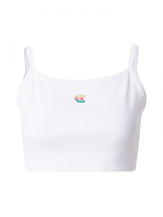 Foto van product Calvin Klein Jeans Top 'Pride Logo Cropped Cami' wit