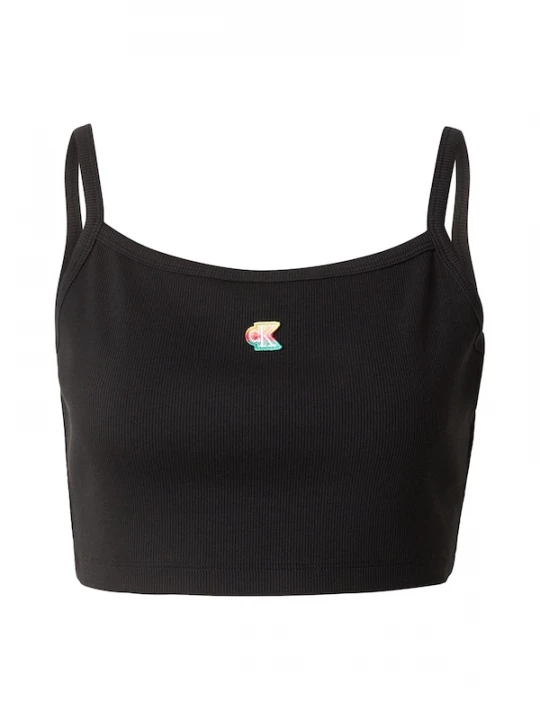 Foto van product Calvin Klein Jeans Top 'Pride Logo Cropped Cami' zwart