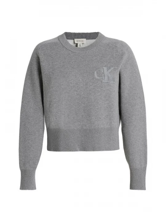 Foto van product Calvin Klein Jeans Trui grijs gemêleerd