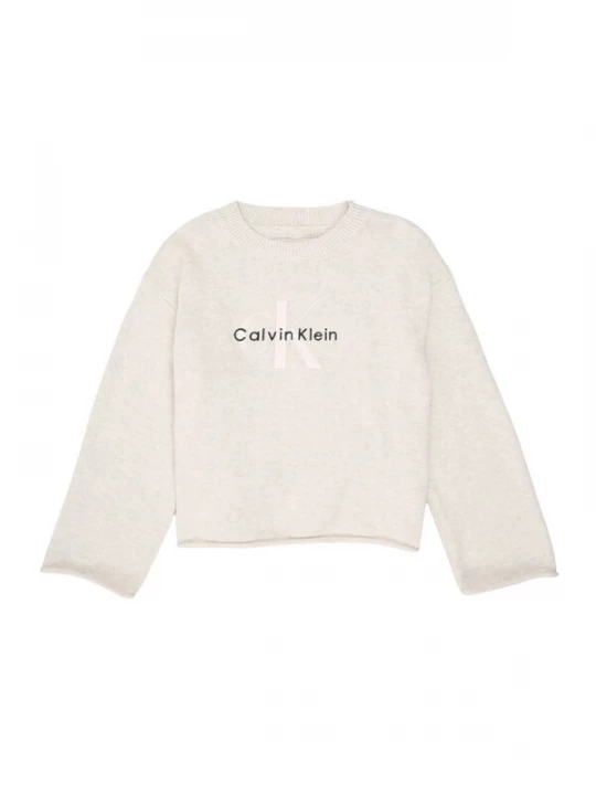 Foto van product Calvin Klein Jeans Trui lichtgrijs / zwart / wit