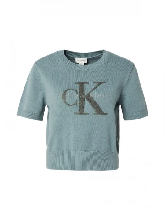 Foto van product Calvin Klein Jeans Trui stone grey / kaki / jade groen