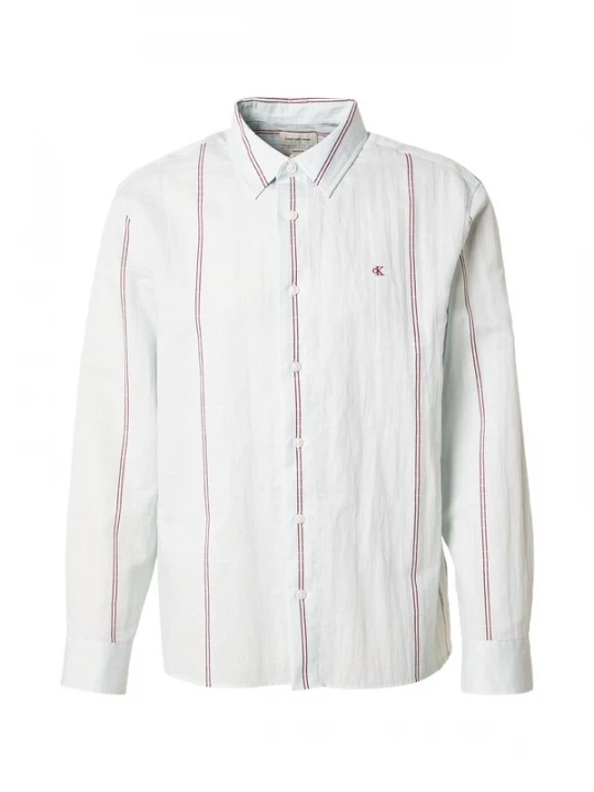 Foto van product Calvin Klein Overhemd pastelblauw / kersrood / wit
