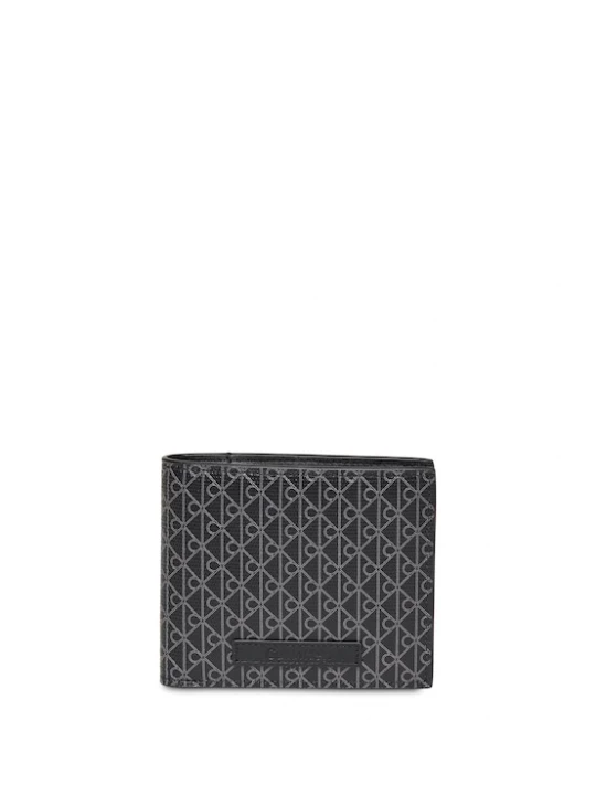 Foto van product Calvin Klein Portemonnee 'Coated Emblem Print Bifold' lichtgrijs / zwart