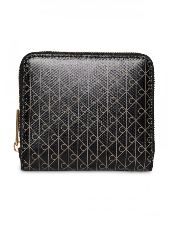 Foto van product Calvin Klein Portemonnee 'Coated Emblem Print Zip-around' beige / zwart