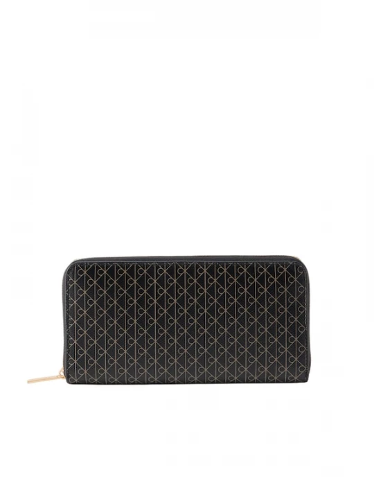 Foto van product Calvin Klein Portemonnee 'Emblem Print Zip-around' lichtbruin / zwart