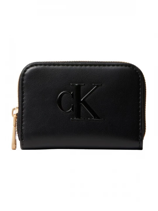 Foto van product Calvin Klein Portemonnee 'Textured Logo Zip-around' zwart