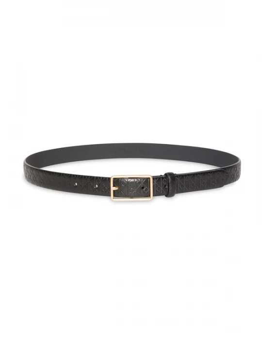 Foto van product Calvin Klein Riem 'Emblem Print Rectangular Buckle' zwart