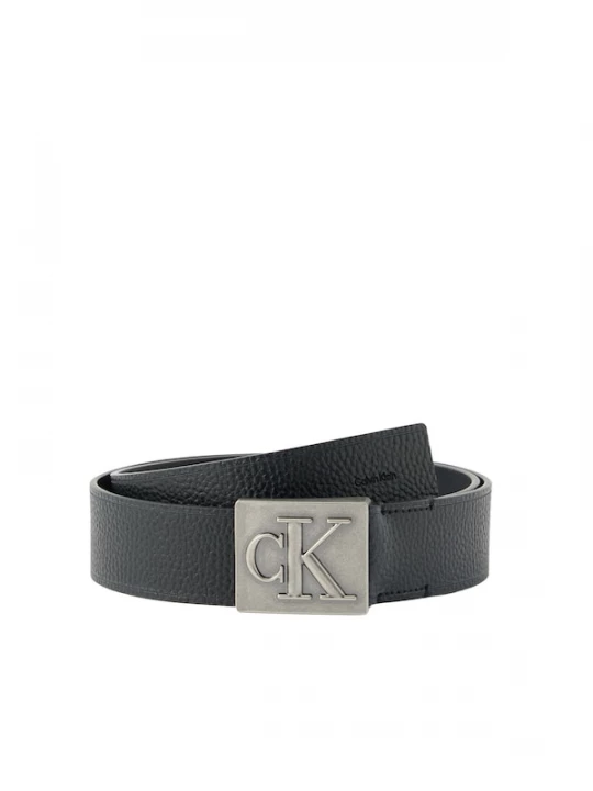 Foto van product Calvin Klein Riem 'Pebble Grain Monogram Plaque' zwart