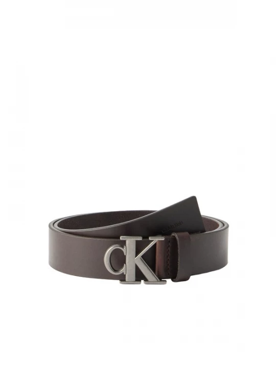Foto van product Calvin Klein Riem 'Smooth Monogram Buckle' donkerbruin