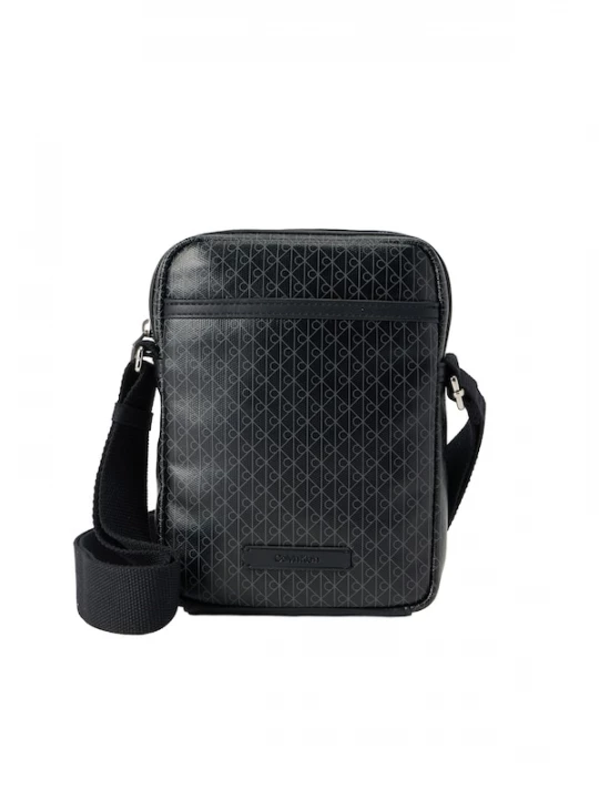 Foto van product Calvin Klein Schoudertas 'Coated Emblem Print' basaltgrijs / zwart