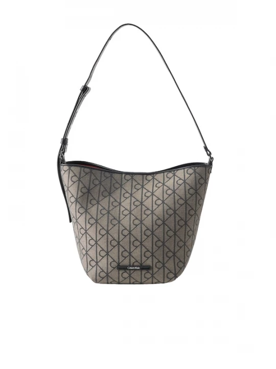 Foto van product Calvin Klein Schoudertas 'Emblem' beige / zwart