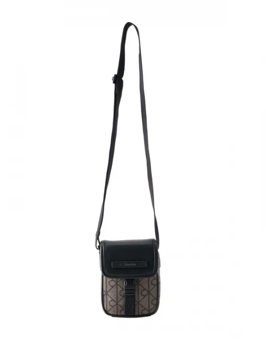 Foto van product Calvin Klein Schoudertas 'Emblem' donkerbeige / zwart