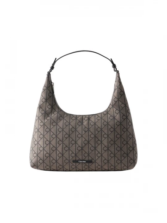 Foto van product Calvin Klein Schoudertas 'Emblem Hobo' donkergrijs / zwart