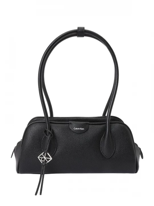 Foto van product Calvin Klein Schoudertas 'Emblem Pebble Grain Extended Side Shoulder' zwart