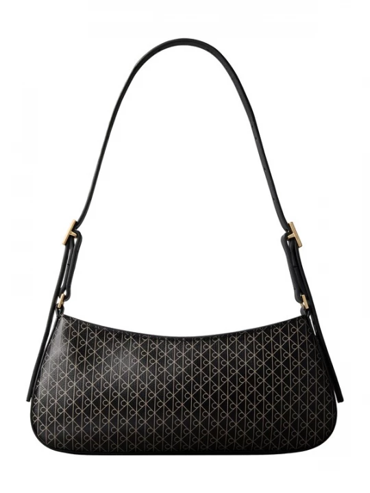 Foto van product Calvin Klein Schoudertas 'Emblem Print Shoulder' beige / zwart