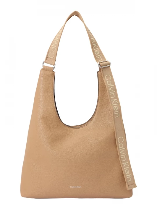 Foto van product Calvin Klein Schoudertas 'Logo Strap Shoulder' lichtbruin
