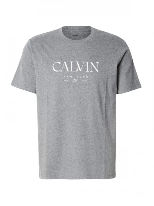 Foto van product Calvin Klein Shirt grijs gemêleerd / wit