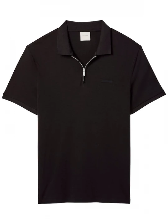Foto van product Calvin Klein Shirt 'Slim Fit Quarter-zip' zwart