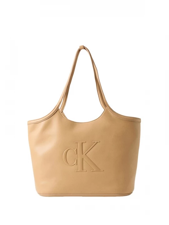 Foto van product Calvin Klein Shopper 'Contrast Monogram Tote' cappuccino