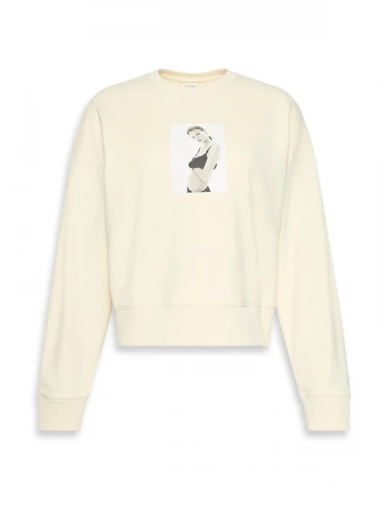 Foto van product Calvin Klein Sweatshirt 'CLASSIC KATE' lichtgrijs / zwart / wit / wolwit