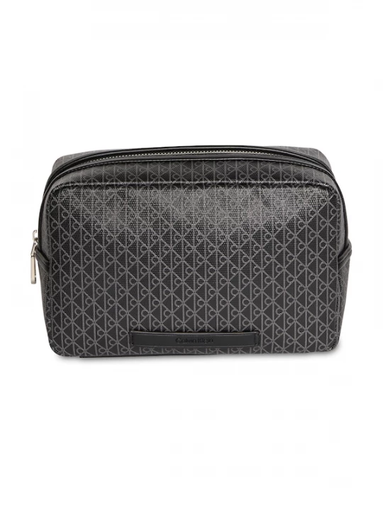 Foto van product Calvin Klein Toilettas 'Coated Emblem Print' grijs / zwart