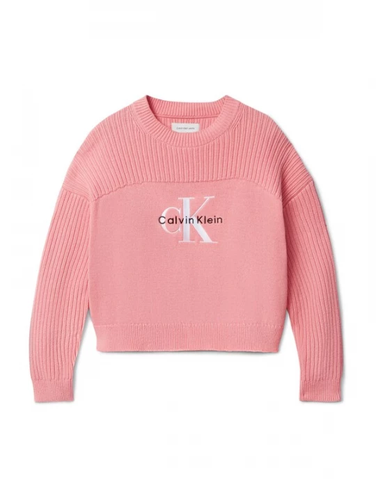 Foto van product Calvin Klein Trui 'Monologo CN' pitaja roze / zwart / wit
