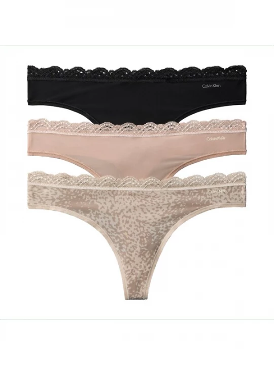 Foto van product Calvin Klein Underwear String beige / lichtbruin / pasteloranje / zwart