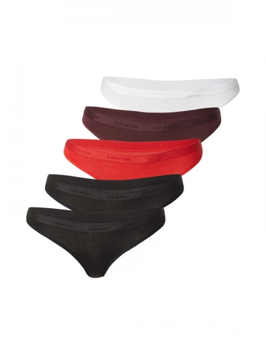 Foto van product Calvin Klein Underwear String donkerbruin / rood / zwart / wit