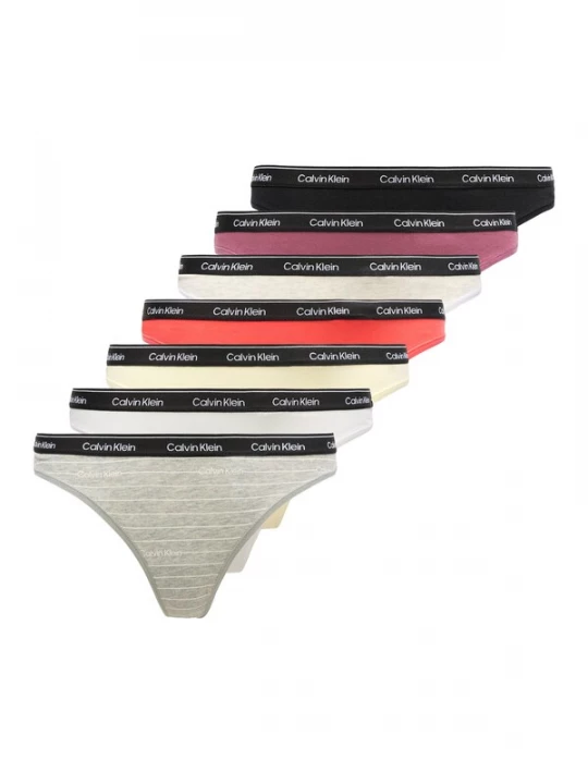 Foto van product Calvin Klein Underwear String ecru / grijs / lichtgrijs / cyclaam / lichtrood / zwart / wit