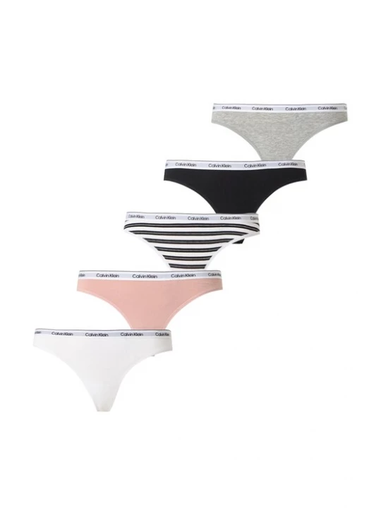 Foto van product Calvin Klein Underwear String grijs gemêleerd / rosa / zwart / wit
