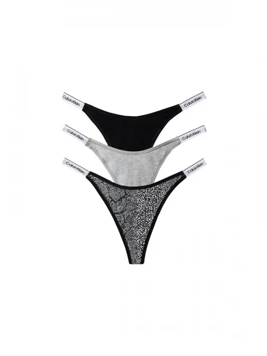 Foto van product Calvin Klein Underwear String grijs / zwart / wit