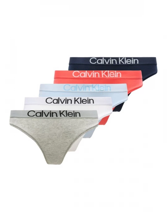 Foto van product Calvin Klein Underwear String lichtblauw / grijs gemêleerd / watermeloen rood / wit