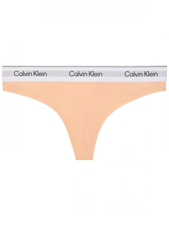 Foto van product Calvin Klein Underwear String lichtgrijs / pasteloranje / zwart / wit